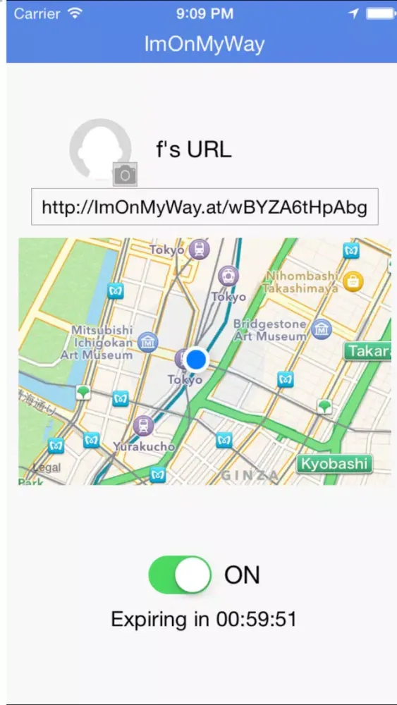 Screenshot di ImOnMyWay