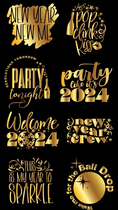 Captures d'écran de 2024 New Year Sticker Set +