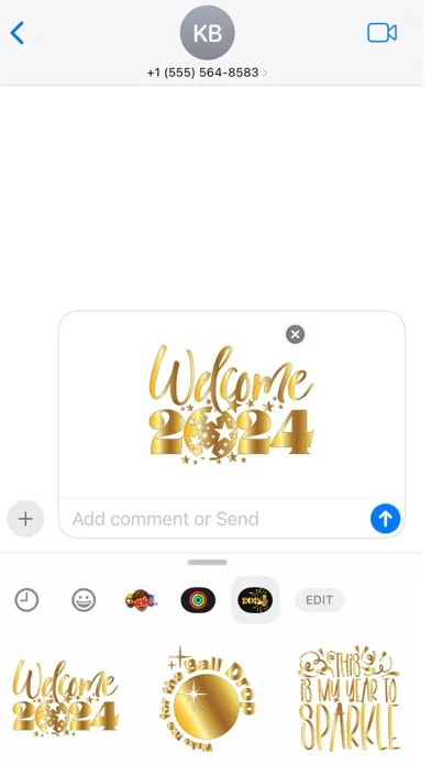 Captures d'écran de 2024 New Year Sticker Set +