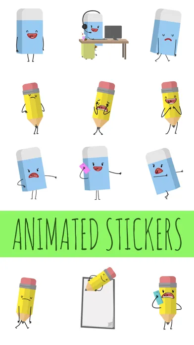 Pencil Eraser Animated Sticker Screenshots
