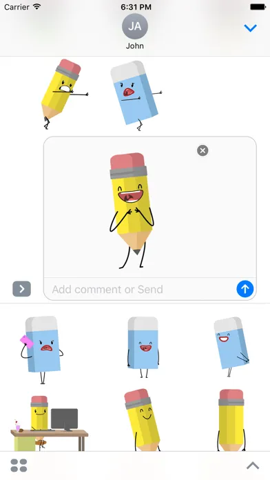 Pencil Eraser Animated Sticker Screenshots