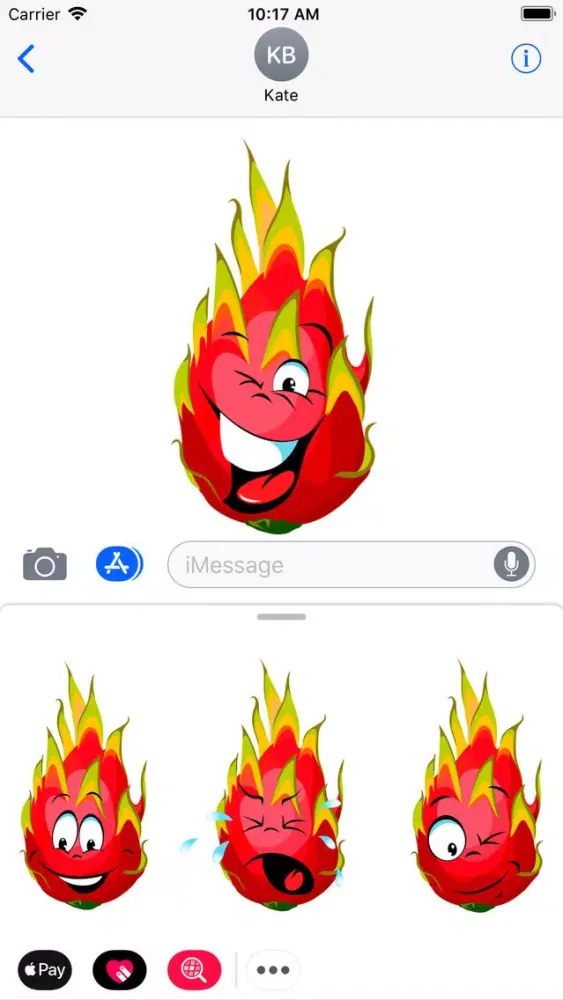 Capturas de tela do Pitaya Dragon Fruit Stickers