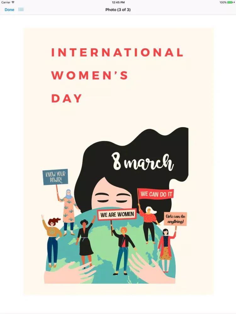 Happy Womens Day Stickers 2019 iPad  Screenshots
