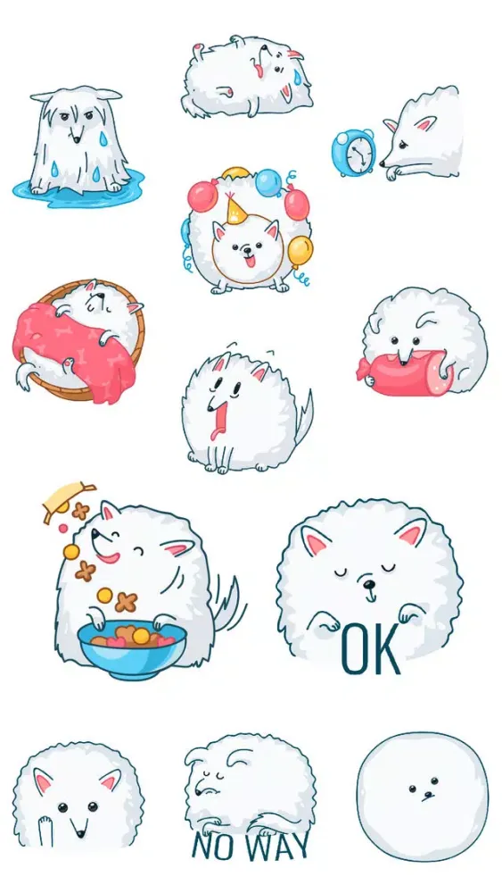 Captures d'écran de Fluffy Pomeranian Dog Stickers