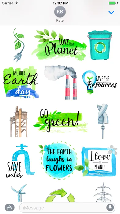 صور Ecology on Earth Day Stickers