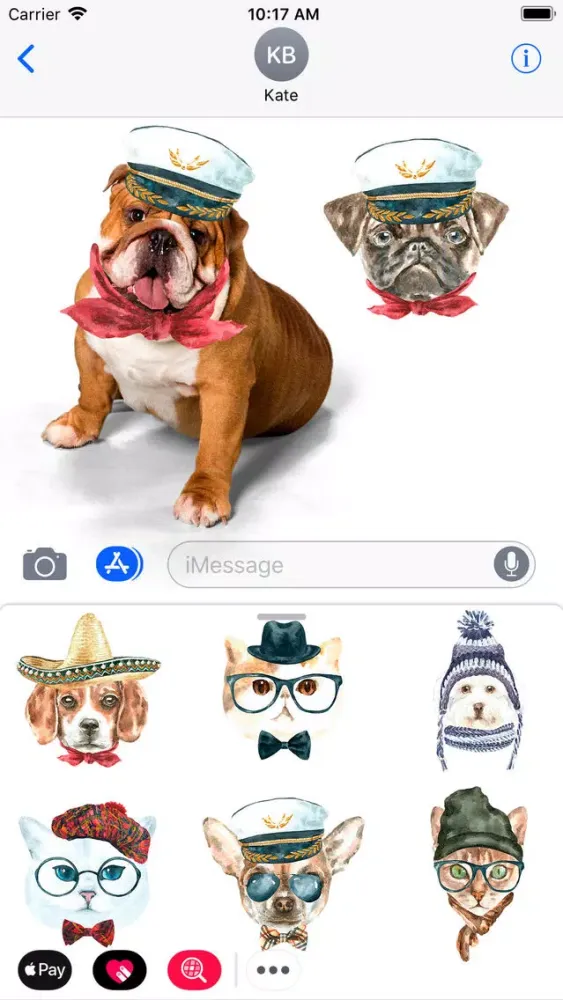 Tangkapan layar Cat & Dog Pals Emoji