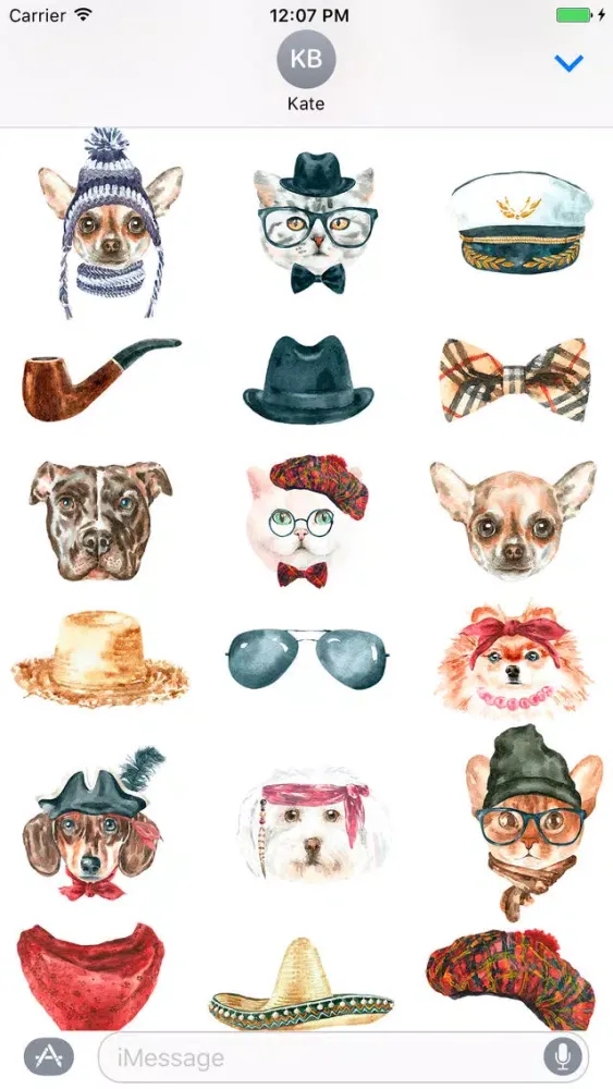 Tangkapan layar Cat & Dog Pals Emoji