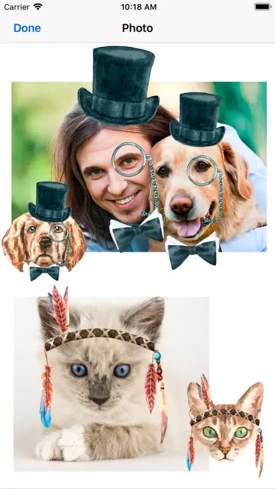 Tangkapan layar Cat & Dog Pals Emoji
