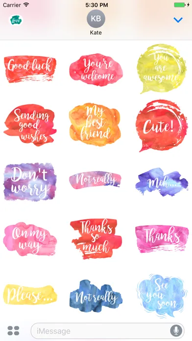 Ảnh chụp màn hình của Watercolor Emoji Stickers for iMessage & WhatsApp