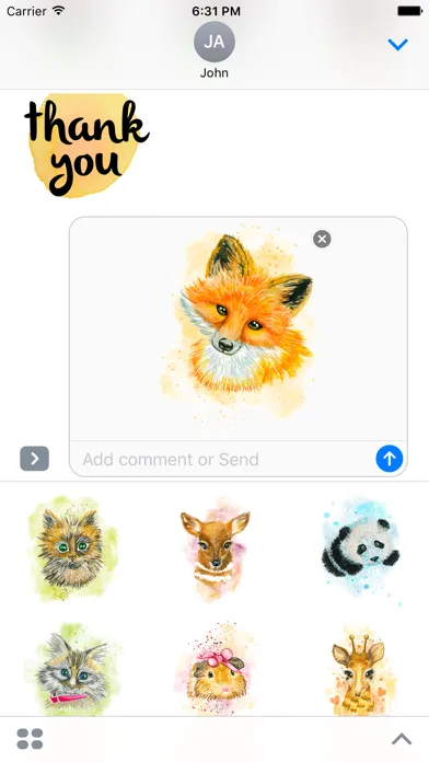Ảnh chụp màn hình của Watercolor Emoji Stickers for iMessage & WhatsApp