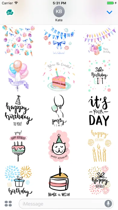 Ảnh chụp màn hình của Watercolor Emoji Stickers for iMessage & WhatsApp