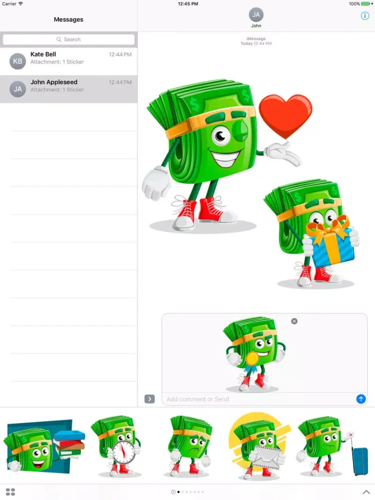 Скриншоты Rich Moji - Money Emojis iPad 
