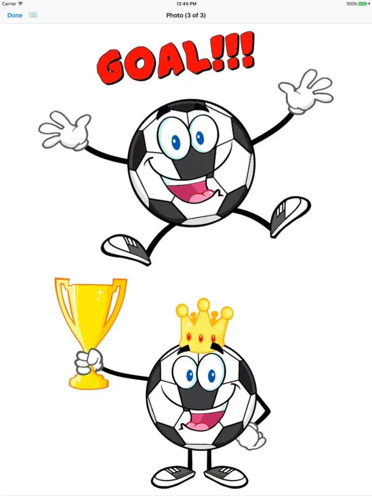 Soccer Football Emoji Stickers iPad  스크린샷