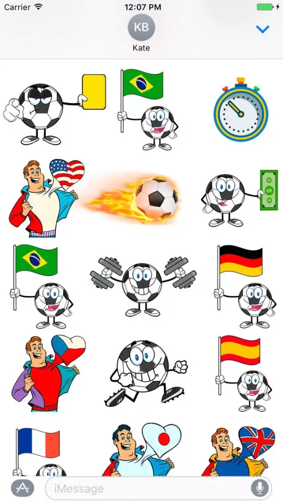 Soccer Football Emoji Stickers 스크린샷