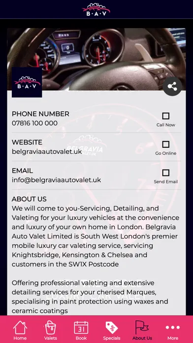 Captures d'écran de Belgravia Auto Valet