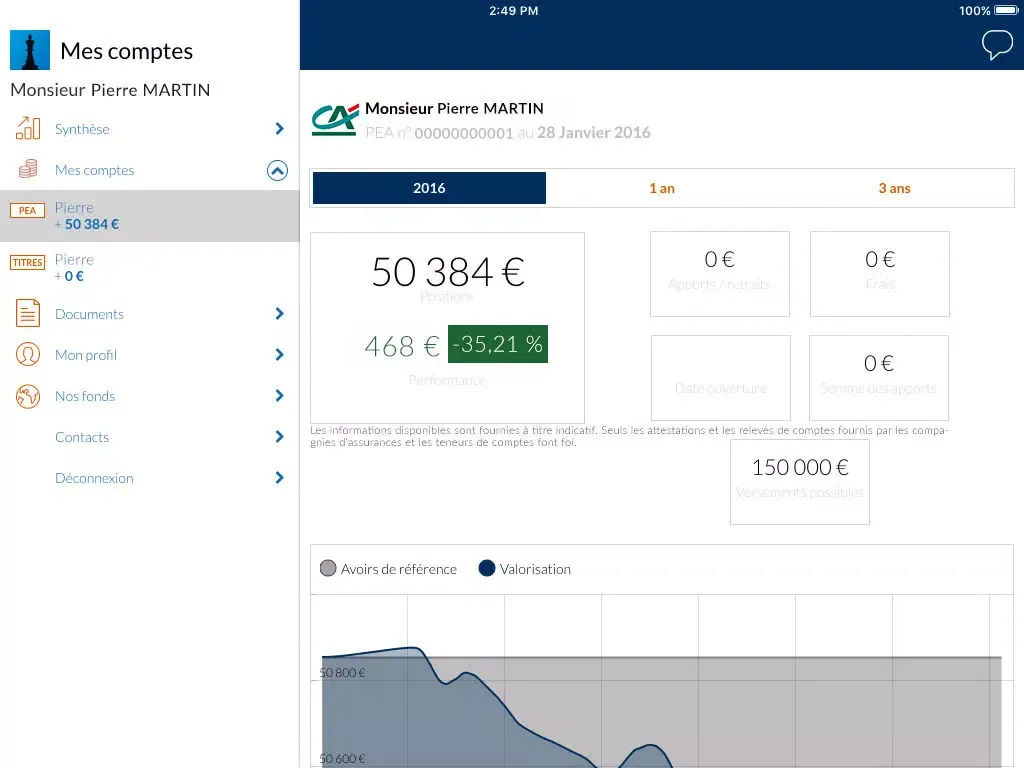 Ma gestion privée - La Financière de l’Echiquier iPad  Screenshots