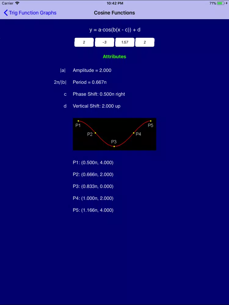 PreCalculus Pro iPad  스크린샷