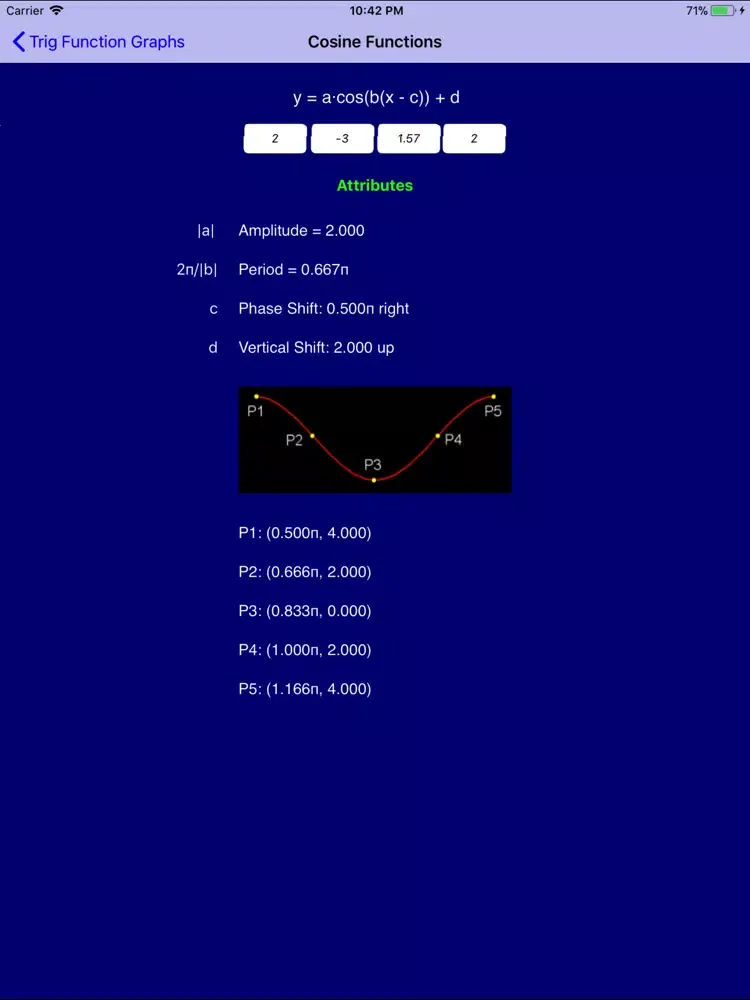 PreCalculus Pro iPad  스크린샷