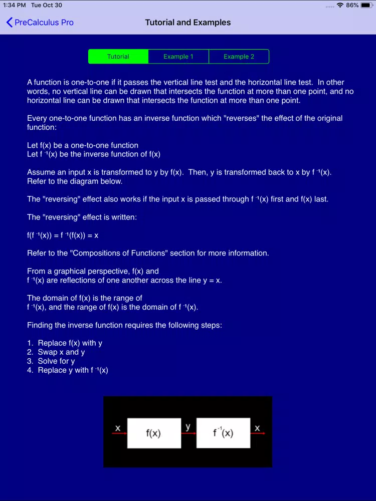 PreCalculus Pro iPad  스크린샷