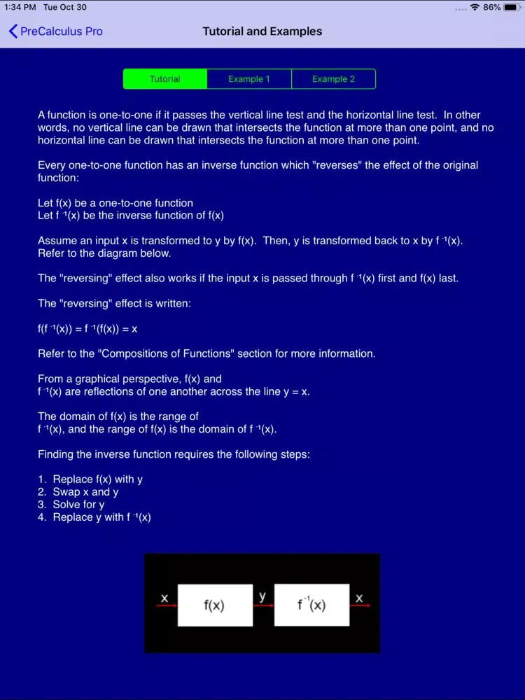PreCalculus Pro iPad  스크린샷