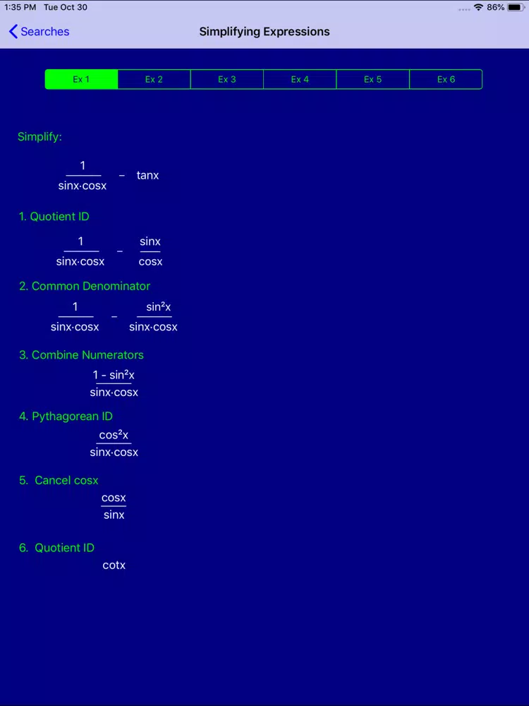 PreCalculus Pro iPad  스크린샷