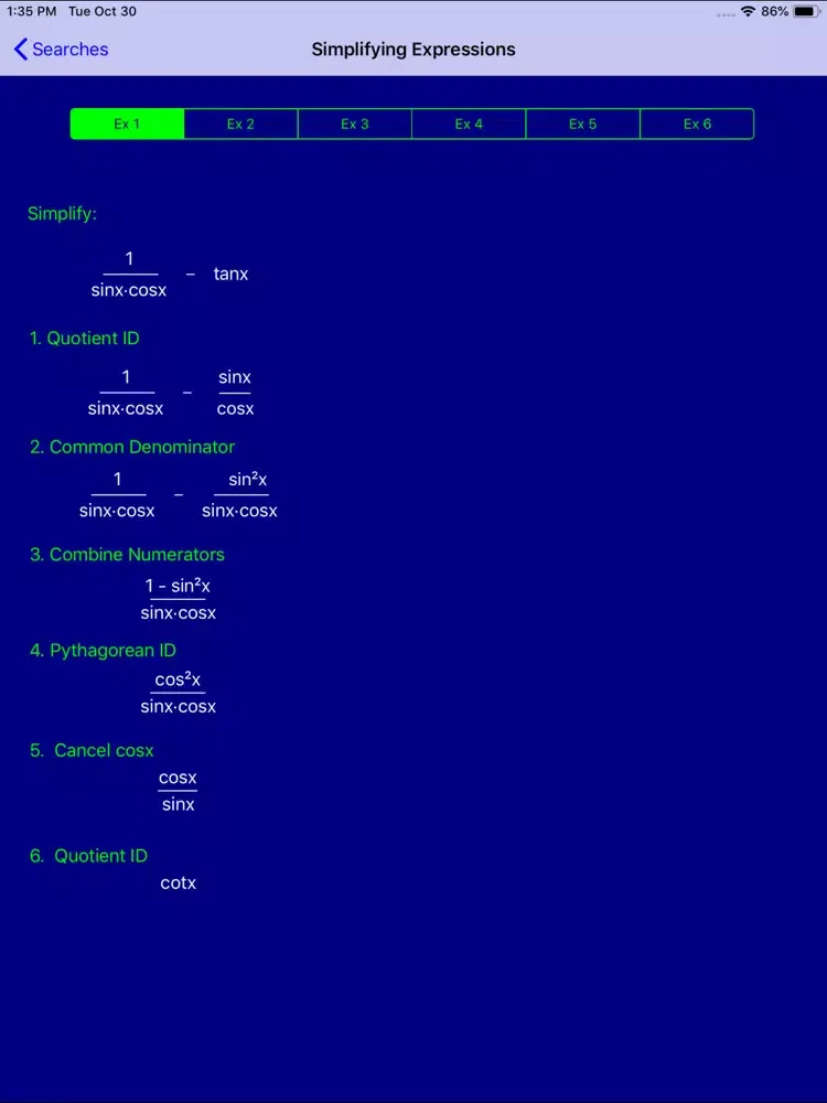 PreCalculus Pro iPad  스크린샷