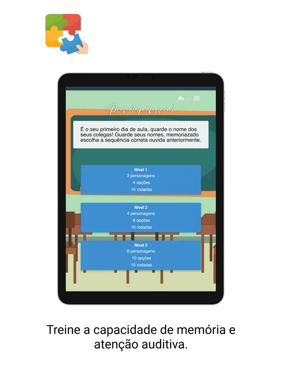 Capturas de tela do Presente, professora! iPad 