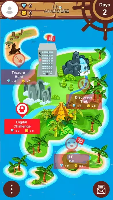 Capturas de tela do LF Adventure