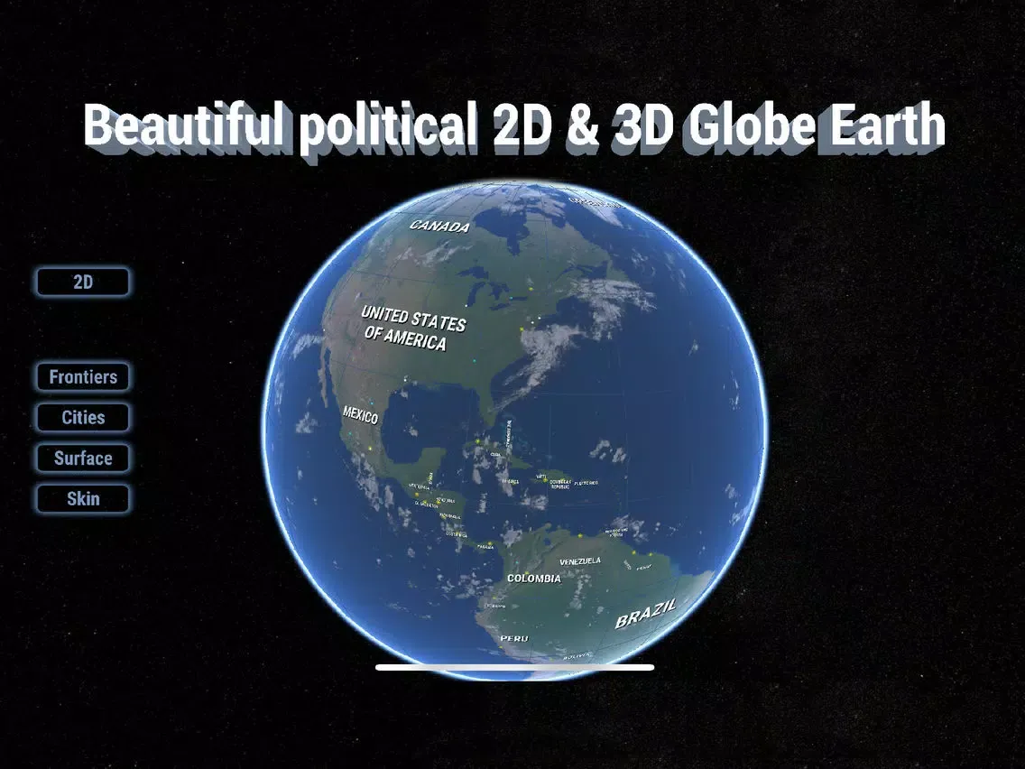 2D & 3D Earth Globe PRO iPad  Screenshots