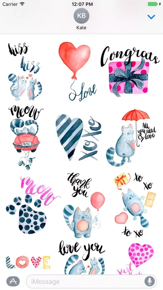 Love Cats Couple Stickers Pack Screenshots