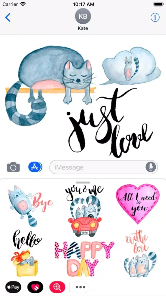 Love Cats Couple Stickers Pack Screenshots
