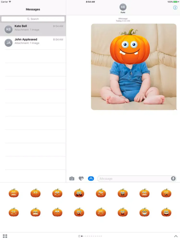 Funny Pumpkin - Animated Emoji iPad  Screenshots