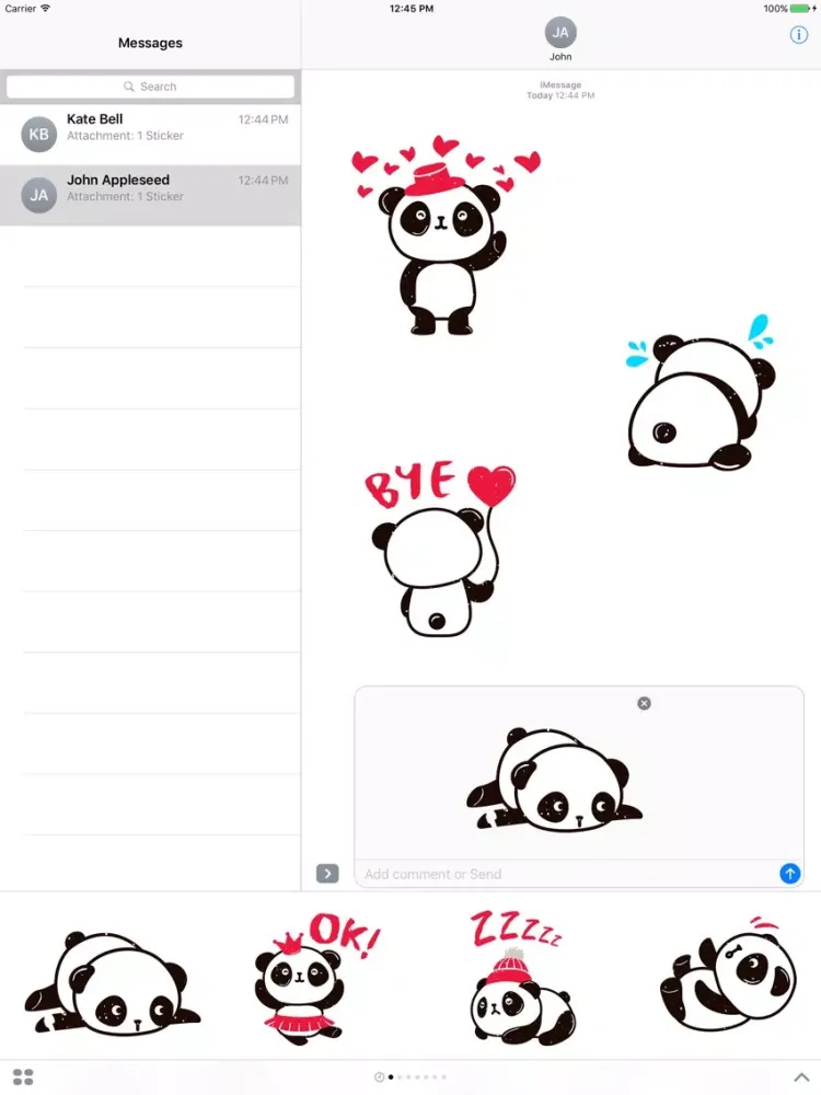 Cute Panda - Lovely Bear iPad  スクリーンショット