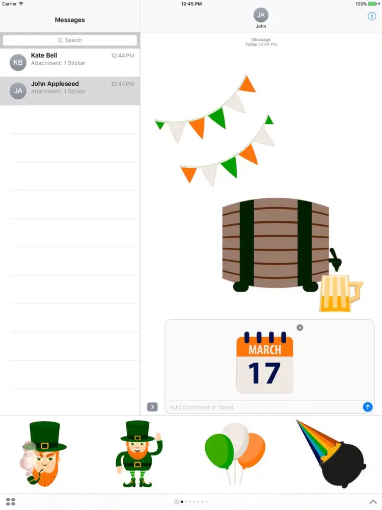 Screenshot di St.Patrick Day animated emoji iPad 