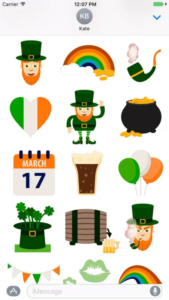 Screenshot di St.Patrick Day animated emoji