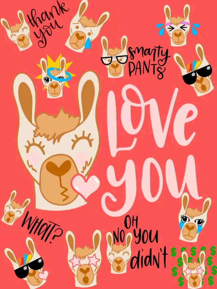 صور Miss Llama Drama - Stickers iPad