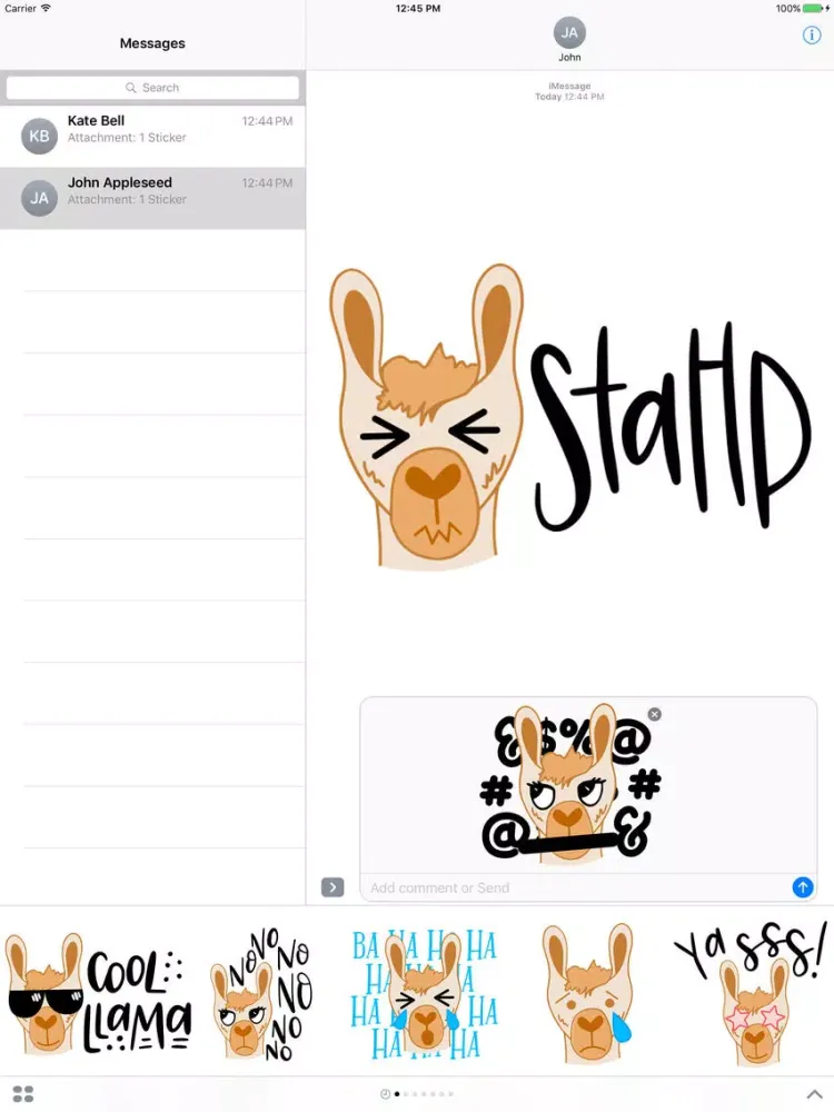 صور Miss Llama Drama - Stickers iPad