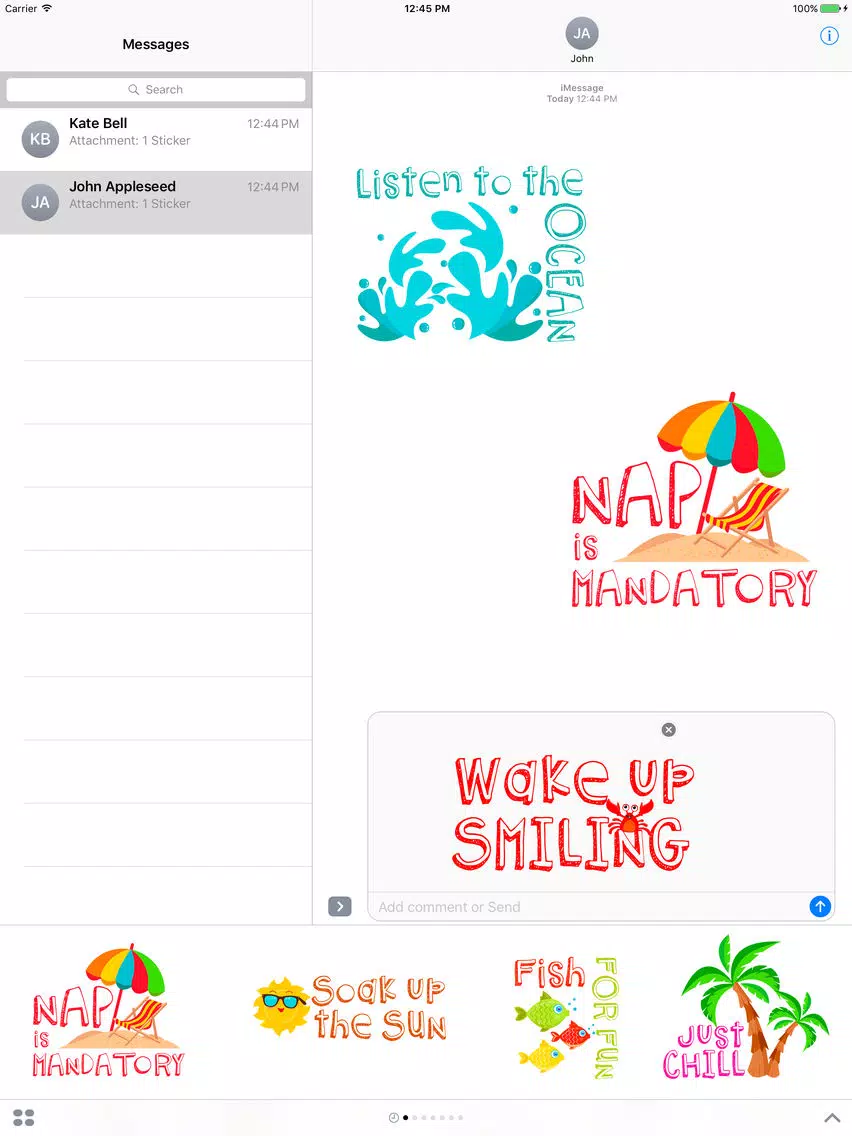 Screenshot di Beach Rules Summer Stickers iPad 