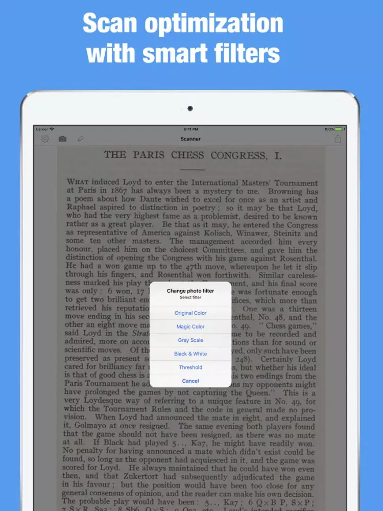 Zrzuty ekranu SC - PDF and OCR doc Scanner iPad 