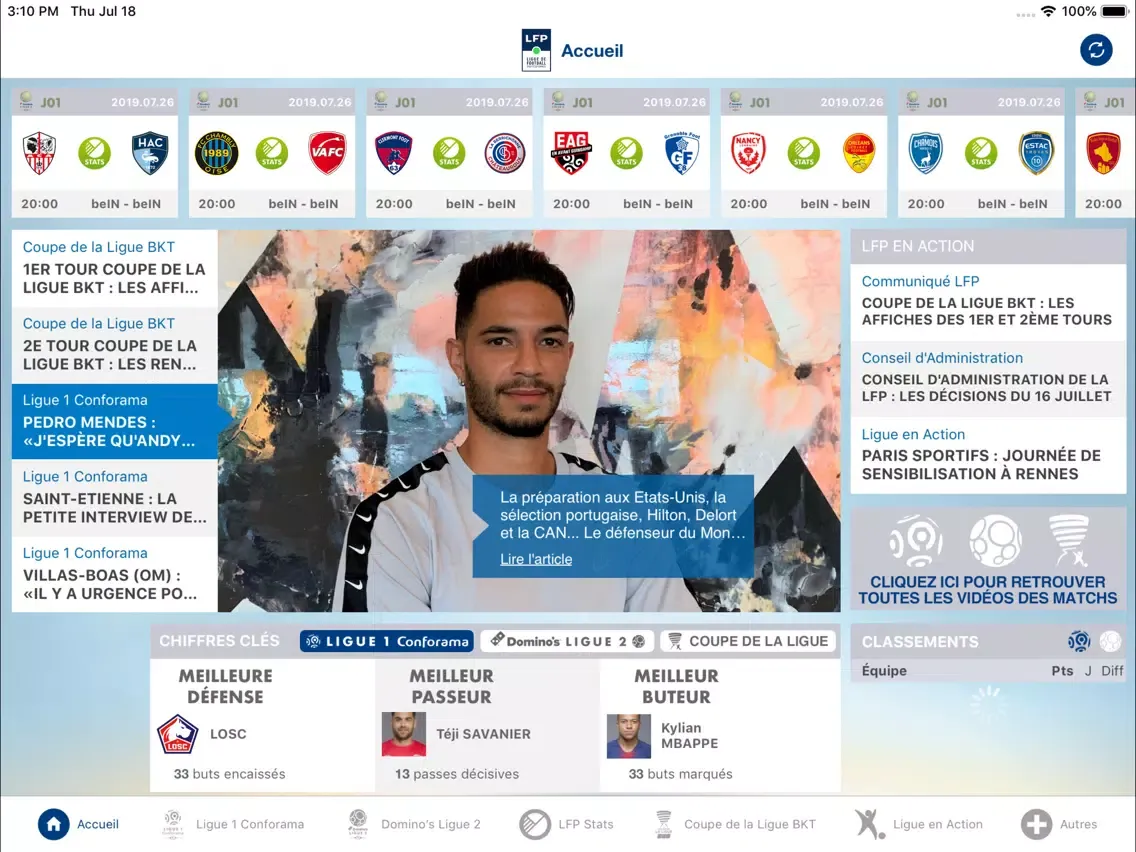 LFP (Officiel) iPad  Ekran Görüntüleri