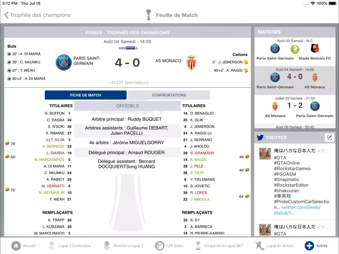 LFP (Officiel) iPad  Ekran Görüntüleri