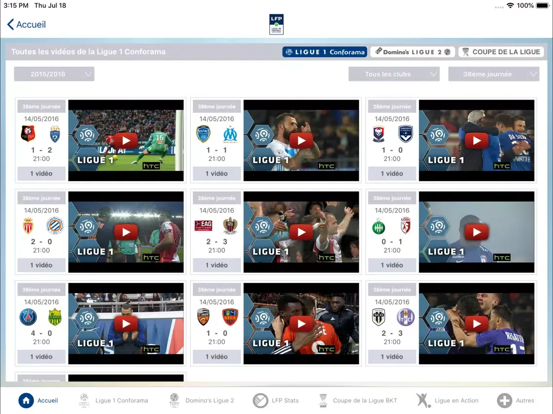 LFP (Officiel) iPad  Ekran Görüntüleri