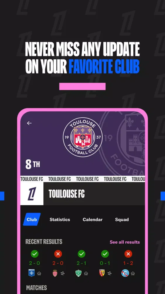 Ảnh chụp màn hình của Official Ligue 1 App