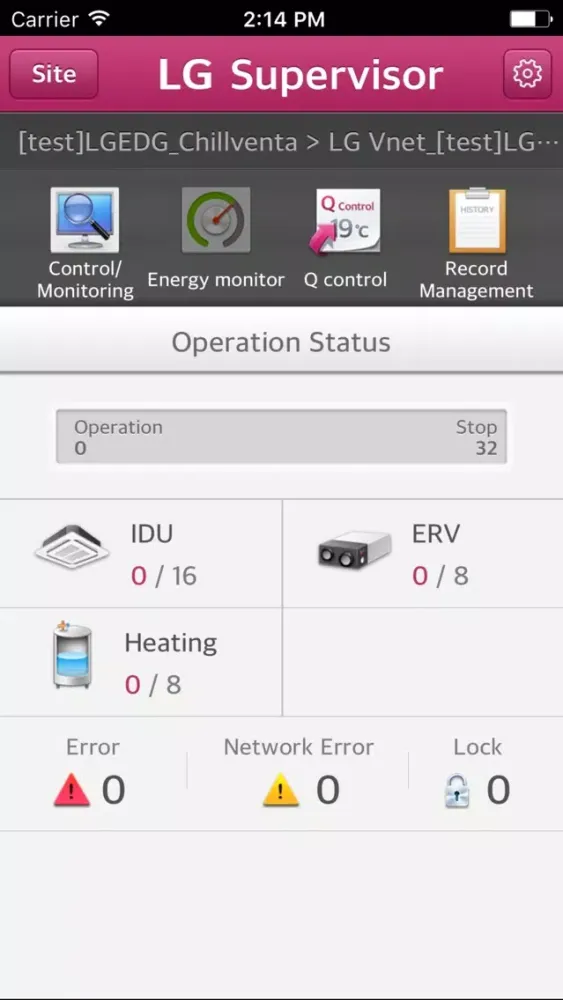 Capturas de tela do LG System Air Conditioner