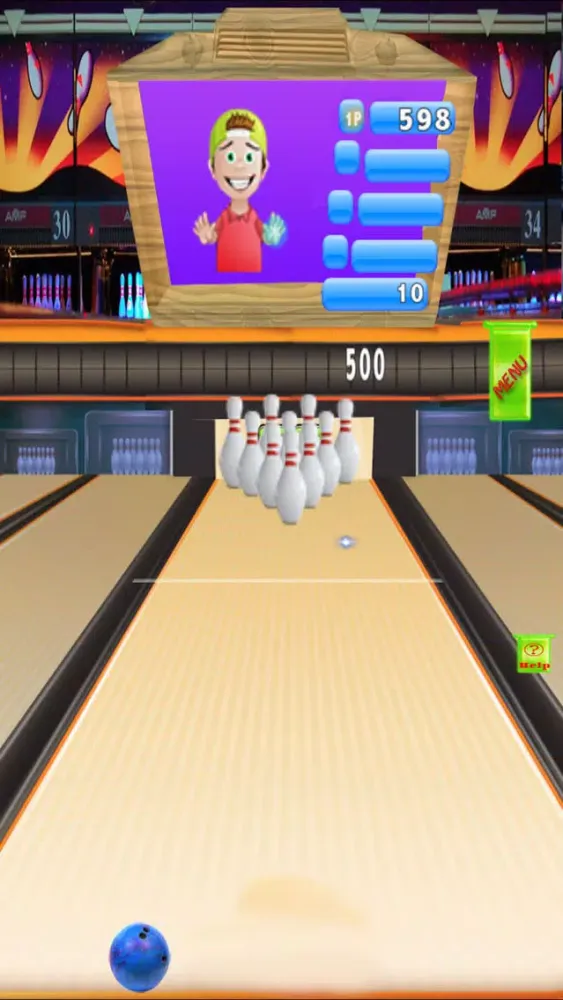Ảnh chụp màn hình của 10 pin Bowling - Pass & Play Friends & Family Fun