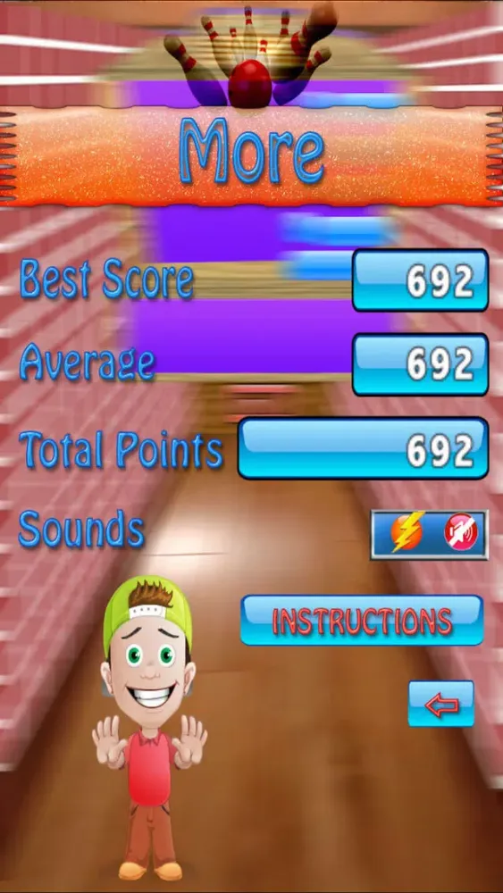 Ảnh chụp màn hình của 10 pin Bowling - Pass & Play Friends & Family Fun