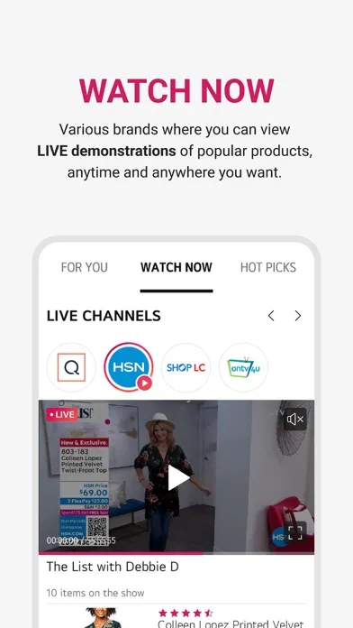ภาพหน้าจอของ LG Shop Time
