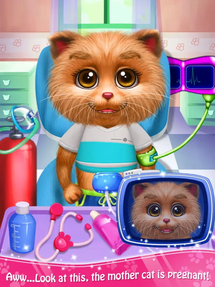 Capturas de tela do Baby Kitty's Day Care iPad 