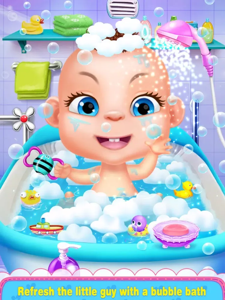 Tangkapan layar Baby Care Story - Newborn Salon, Food and Dressup Games for Kids iPad 
