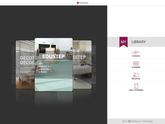 Capturas de tela do LG Hausys Mobile Catalogue iPad 